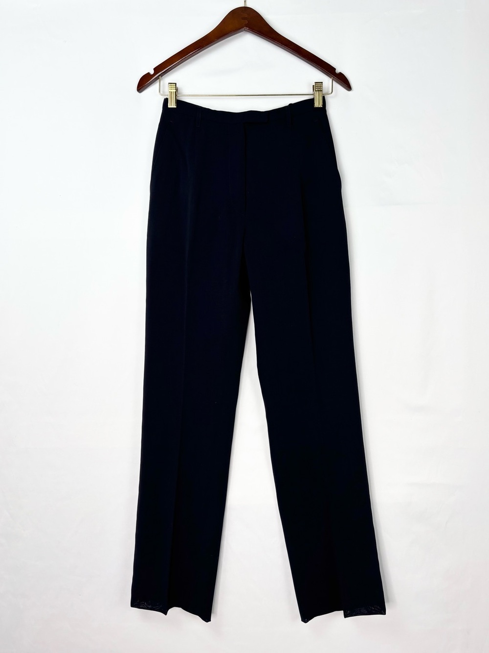 Jil Sander Wool Straight Leg Trouser Navy Blue Size 36/US 8 Italy Business Work